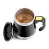 Electric Stainless Steel Self Mixing Cup Magnetic Stirring Coffee Mug Black