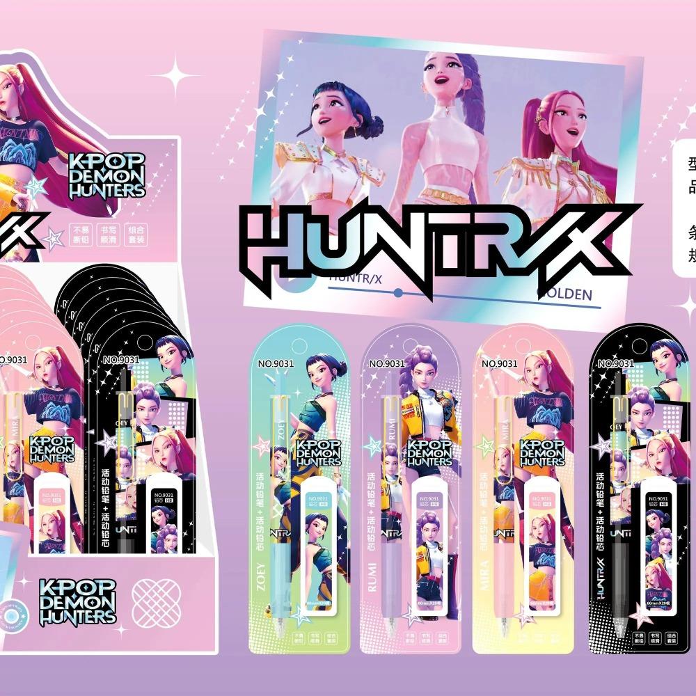 K-Pop Demon Hunters Saja Boys marfă animată desen animat drăguț student creion mecanic automat papetărie creativă creion 0,5 mm cadou