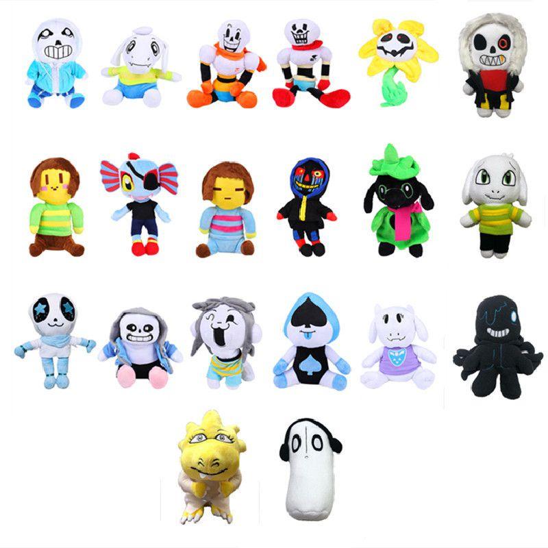 Undertale Doll Plush Sans Sunflower Chara Asriel Lancer Stuffed Toy Gifts Kid