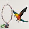 Bird Parrot Circle Ring Rope Perch Stand Swing Chewing Toy Birdcage Decoration Accessory