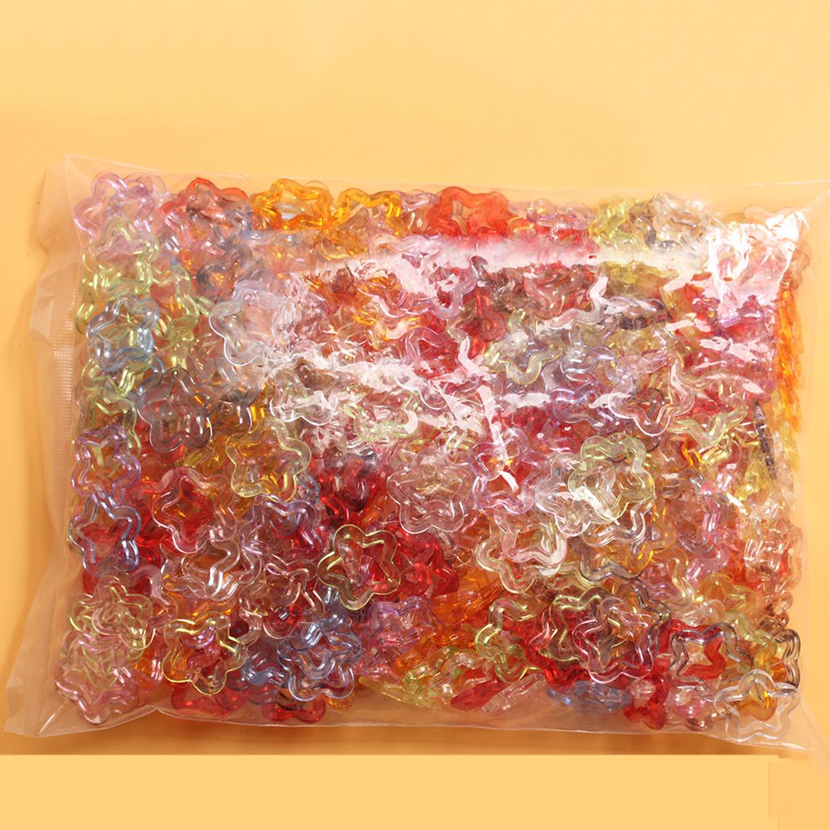 

Акриловые ювелирные аксессуары «сделай сам», модный прозрачный пятиугольный кулон 30 мм, свободные бусины со звездами, около 360 шт.