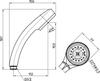 SANEI Rainy Basic Shower Water Water Increased Water Stainless Steel Shower Made in Head, 40% Saving, Ultra-Fine Flow, Pressure, Plate, White, Japan,