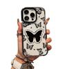 Black butterfly mobile phone case IP13 advanced sense Internet celebrity Apple 15 mobile phone case 14Pro black frame new 12PM