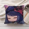 Kujo Sara Cute Genshin Impact Cushion Cover Silky Short Plush Invisible Zipper Dustproof Sofa Pillow Case For Home Decor