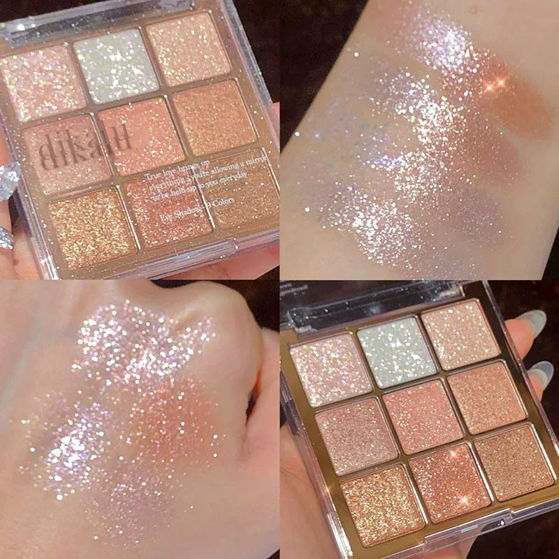 100% Sweet Girl Feeling! Four-Color Blush Female Peach Matte Expansion Chin Purple Blush Highlight Repair Three-in-One