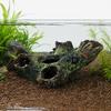 Decaying Trunk Aquarium Hide Decorative Betta Fish Hideout with Multiple Holes