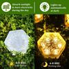 White/Warm White Light Ice Cube Brick Lights Solar Pathway Landscape Lamp  Outdoor