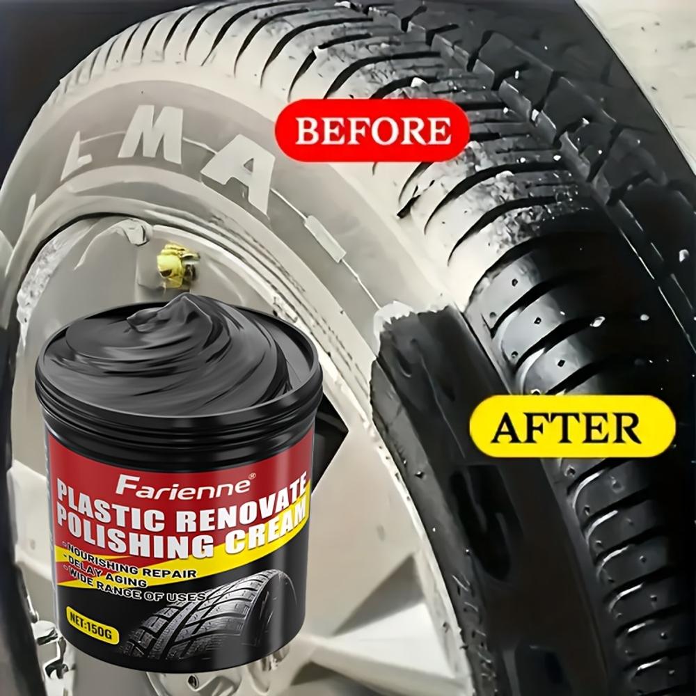 Multi-Functional Plastic Rubber Repair Paste - Car Interior Renovation, Tire Gloss Maintenance, Anti-Aging & Fade Prevention, Sc