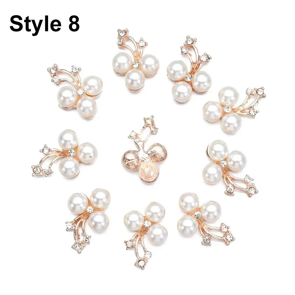 Boutons Strass Fleur 25 mm Bouton Perle Vêtements DIY Alliage Diamant Cryustal Accessoires Noeud Vêtement Décoratif Couture
