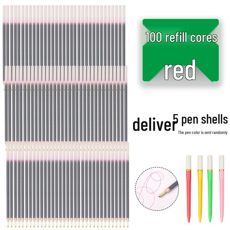 Vintage Shanghai Red Ballpoint Pen Refill with Copper Tip, Blue Ink 0.7 - Ideal for Teacher's Corrections.