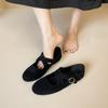 Weiwei Girl 9577-1 French Cross Buckle Mary Jane Shoes Women's 2025 New Ballet Flat Shoes