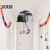 Spooky Yard Decor Halloween Honeycomb Witch Leg Ornament, Foldable Paper Festive Home Accents Hanging Decoration for Party, Holiday Creative