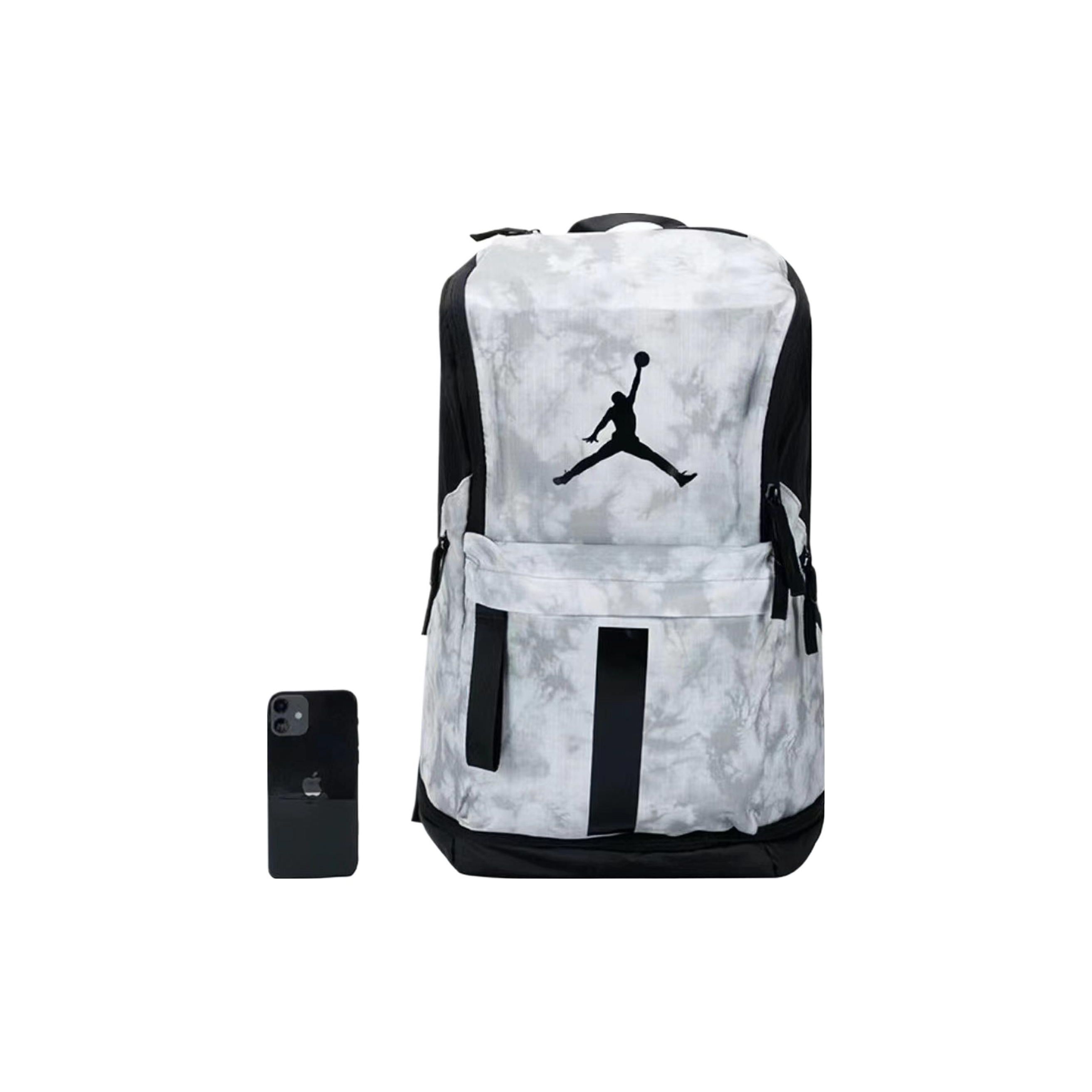 

Jordan New Storage Zipper Pocket Layer Polyester Backpack Unisex Backpack Wolf-Grey DX3414-012 Wolf Gray