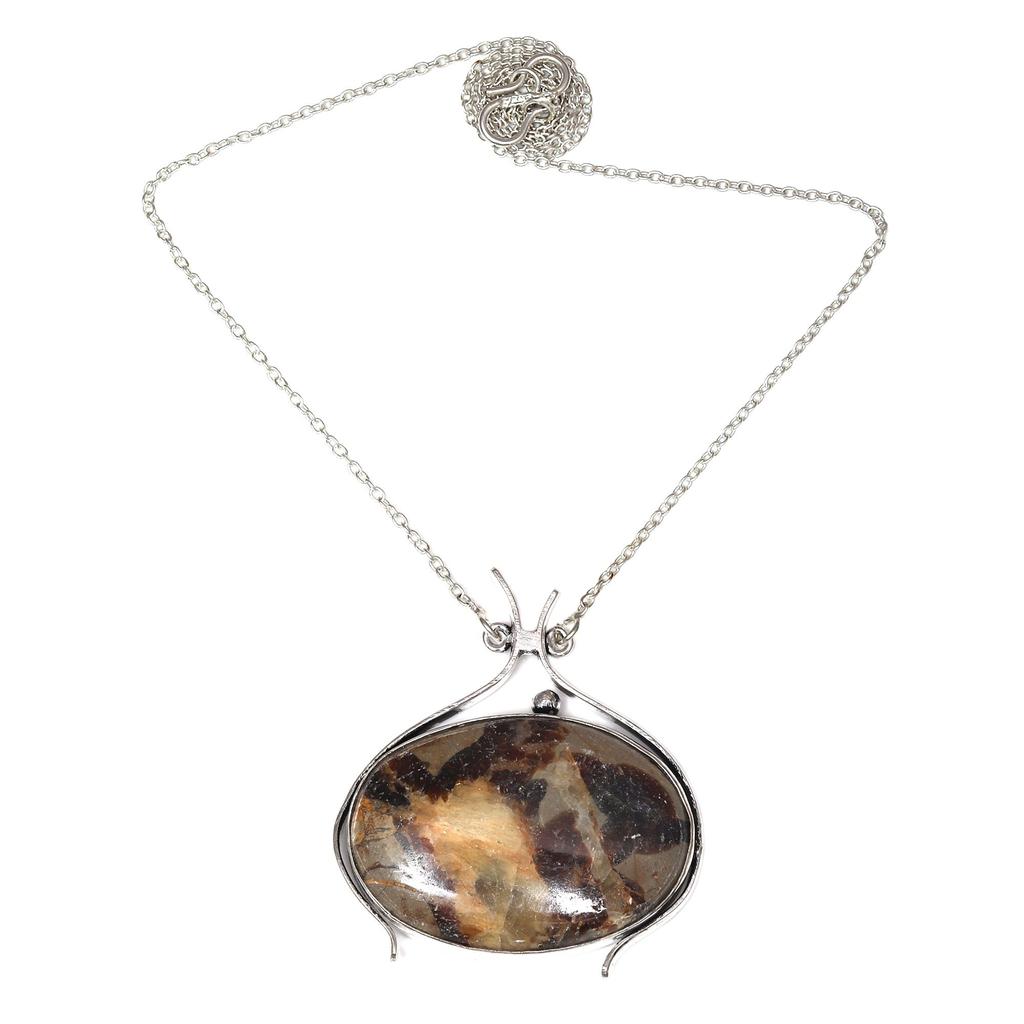 Septarian Gemstone Mother's Day Handmade Jewelry Necklace 20 in