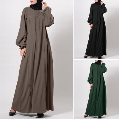 Başörtüsü Maxi Elbise Abaya Kadın Uzun Kollu Katı Ramazan Elegnat Elbiseler Parti Robe İslam Abaya Türkiye Başörtüsü Kafta Giyim