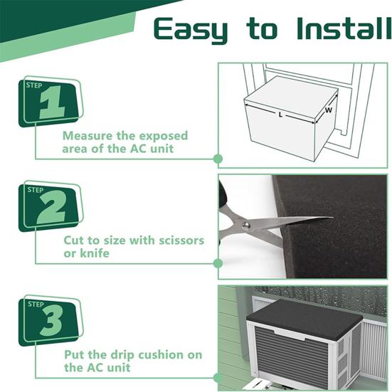 2 Pcs Window AC Unit Conditioner Anti Cover Air Drip Pad Noise
