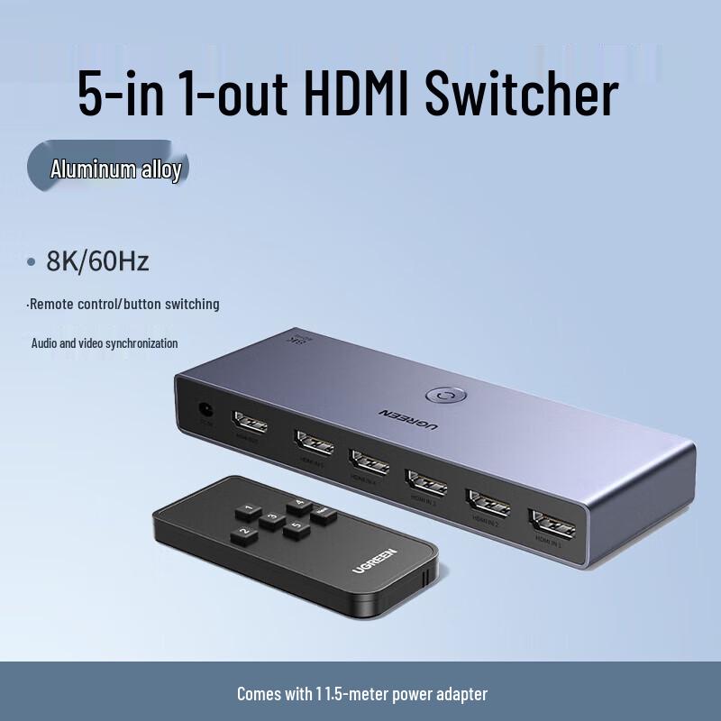 Ugreen CM693 HDMI 2.1 5-Port Switcher