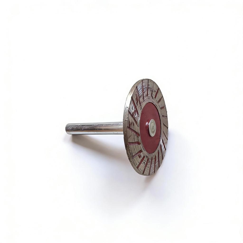 Stone Carving Disc 4 cm with Handle - Wavy Pattern Engraving & Polishing for Electric Grinder
