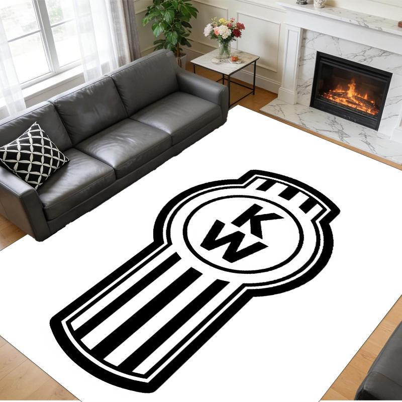 Anti‑Slip Crystal Velvet Floor Rug, Kenworth Trucks Design Carpet for Indoor Living Bedroom Home Decoration