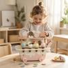 Wooden Ice Cream Cart Pastel Young Child for Playroom