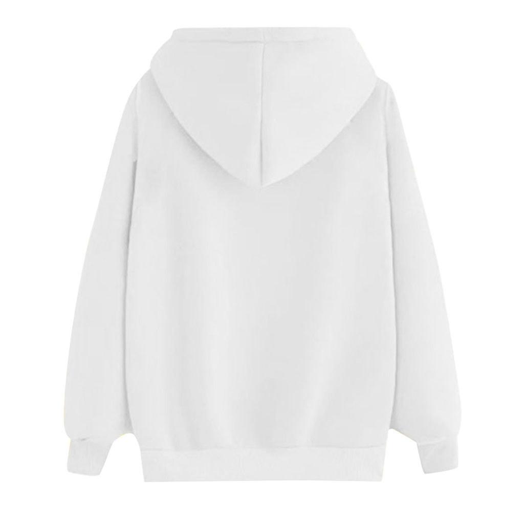 Modischer Damen-Sweatshirt-Mantel zum Valentinstag, fester Kapuzenpullover mit Kordelzug, lässig, langärmelig