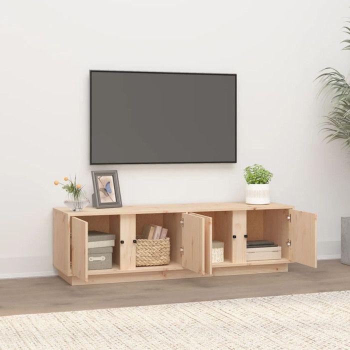 814459 vidaXL Meuble TV 140x40x40 cm Bois de pin massif