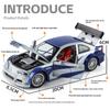 1/24 M3 GTR E46 Alloy Die-cast Car Model Simulation Sound and Light Pull-back Boy Toy Car Desktop Display Ornament Birthday Gift