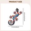 Metal Gecko Wall Art 2D Hanging Artwork,Art Decoration Ornament for Porch Cafe Patio Home