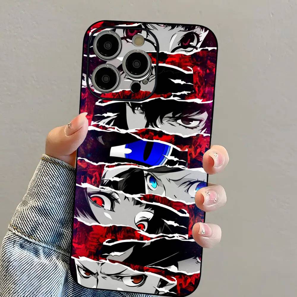 P-Persona 5 COOL Anime Phone Case For iPhone 16 15 14 13 12 11 PRO MAX PLUS Mini TPU Soft to Skin-friendly case