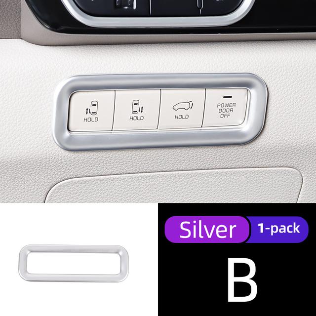 For Kia Carnival Sedona KA4     Car Headlight Adjust Switch Frame Cover Auto Central Control Switch Trim Sticker