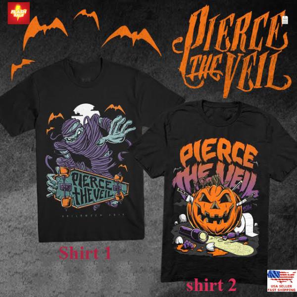 

Pierce The Veil Halloween Shirt Unisex Cotton Rock Band Concert Tee S-5XL Unisex T-Shirt XXL