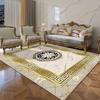 Golden Geometric CARPET FOR LIVE ROOM Decoration Home Sofa Fluffy Plush Rug Luxury Bedroom Bedside Soft Floor Mat Customizable