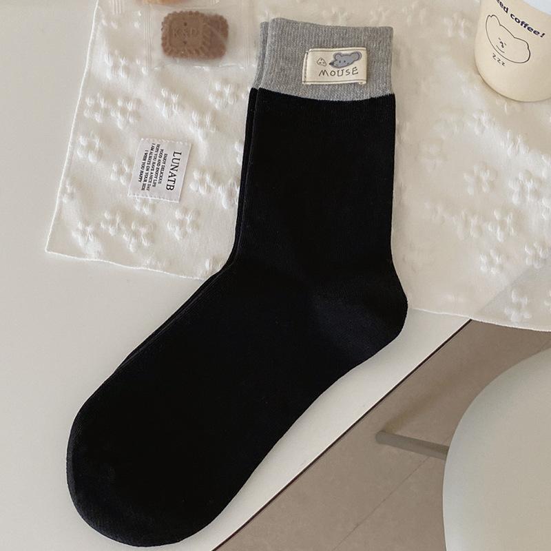 Cotton Breathable Solid Color Socks for Women Girls Korean Fashion Students Ankle Socks Loose Loose Socks High Quality Hosiery