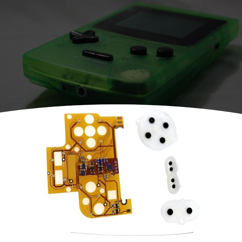 Portable LED Button Light Board Set for Gameboy Color GBC Host Replacement Luminous Color Change Button LED MOD Kit