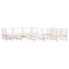 7-piece Garden Set - Maison Exclusive - Solid Pine - Modular - White