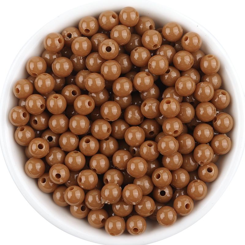 100Pcs 6mm Plastic Beads Solid Color Loose Spacer Round Beads For DIY Bracelets Phone Chains Jewelry Making Supplies Wholesale