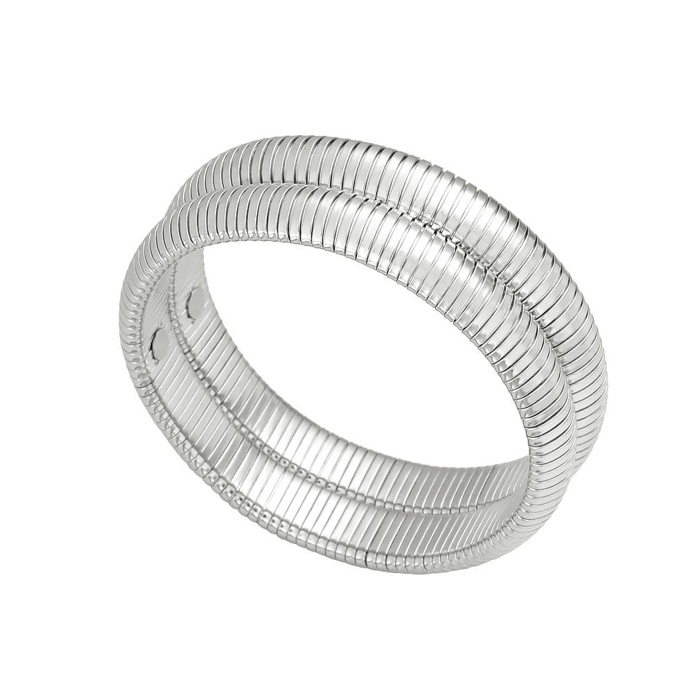 Stainless Steel Hip Hop Double Layer Unisex Bracelet
