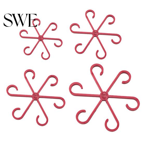 Waterproof Plant Clip 4Pcs Stem Support Clips Wear-Resistant Vine Clamps Long-lasting Tool Reusable Secured Plastic Indoor Outdoor Garden Accessories