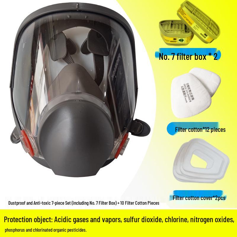 6800 Full Face Respirator Mask for Dustproof, Welding, Spray Painting, Chemical Protection, and Pesticide Use