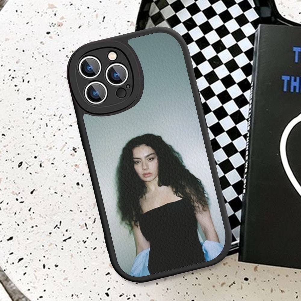 British Pop C-CharliS-XCX Singer Leather Phone Case For IPhone 16 15 14 17 Pro Max 11 12 Mini Plus Soft Shell