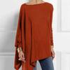 Cotton Irregular Women Blouses Shirt Spring Autumn Female Solid Pullover Tops Casual O Neck Long Sleeve Blouse Ladies Tunic