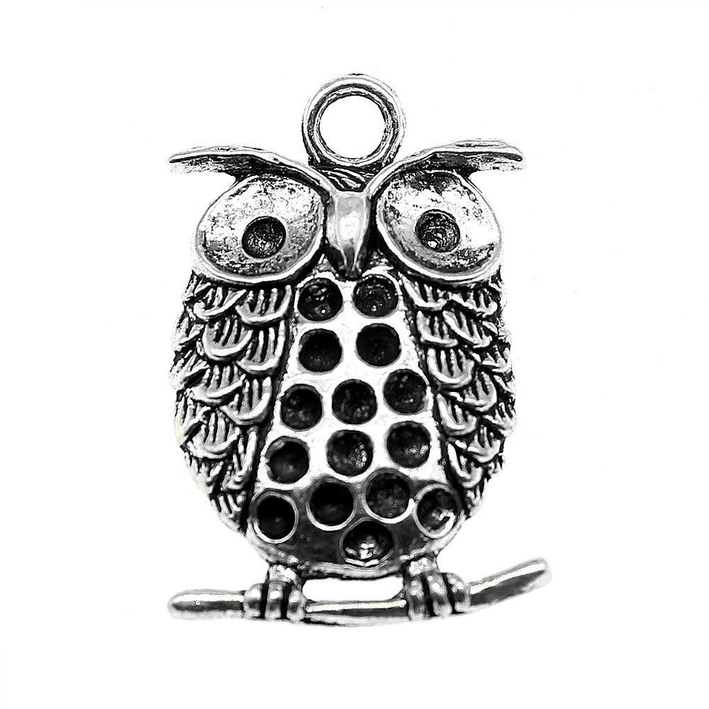 

5шт Сова Шармы Шармы Античное серебро Цвет Цинковый сплав 32X21mm
