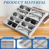Sunglass Organiser 10 Slots Plush Glasses Display Tray Stackable Eye Wear Collection Storage Organizer for Home Display