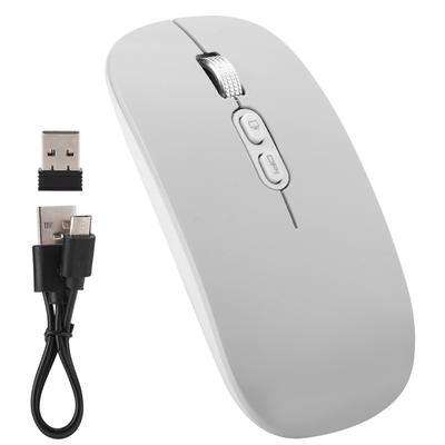 2.4Ghz Wireless Rechargeable Mouse Mute Ergonomic Computer Optical Mice for Home OfficeSilver