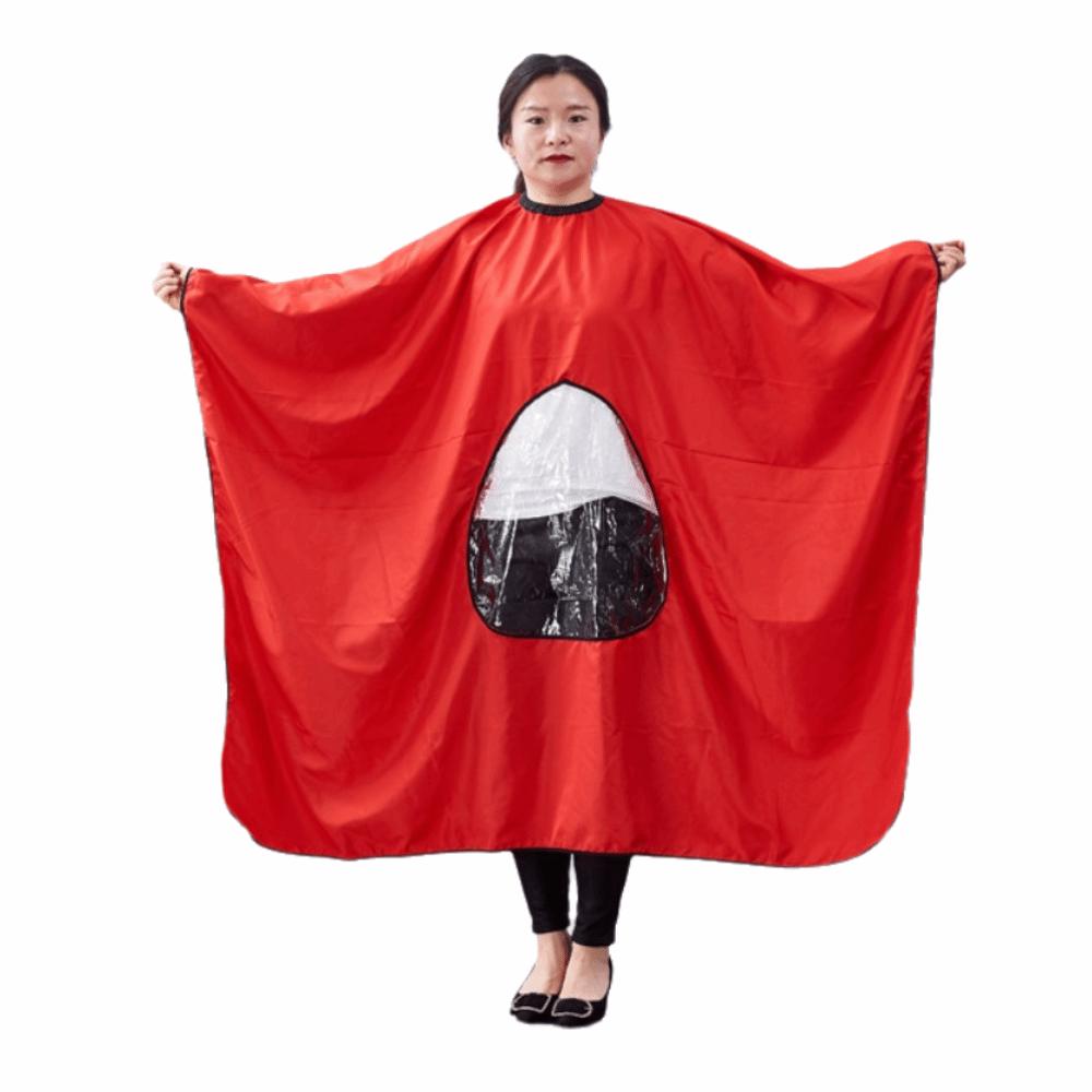 Adjustable Buckle Straps Transparent Window Visible Apron Hairdressing Gown Cape Home Use
