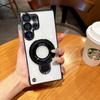 PC Frameless Magnetic Plating Stand Holder Clear Phone Case For Samsung Galaxy S25 Ultra S24 Plus S23 S22 Acrylic Back Cover