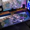 Computer Cute Anime Girl Keyboard Mat PC Rubber Accessories Locking Edge Tabletop Carpet Large Hololive Laplus Darkness Mousepad