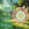 10 Zoll Böhmisches Mandala Windspiel Metall Gartendekor mit 360° drehbarem Haken Keine Batterie erforderlich Perfektes Geschenk für Außen Terrasse Hof