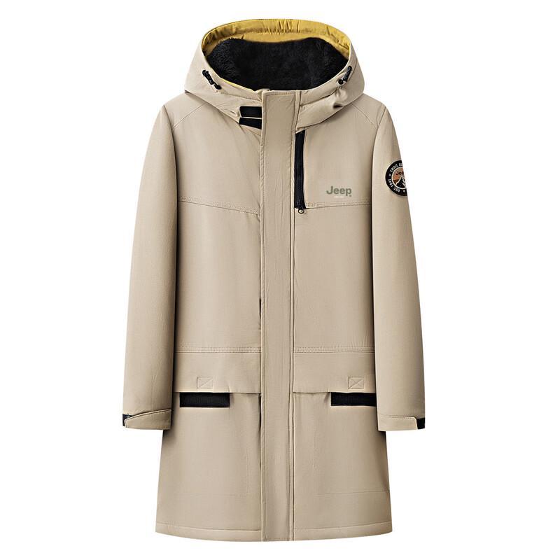 JEEP Men s Mid-Length Hooded Padded Winter Jacket 3XL