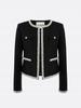 Elcy Island Amélie Pearl-Trimmed Tweed Jacket (Black)